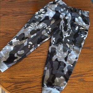 Nike Black and Gray Camo Sweatpants
